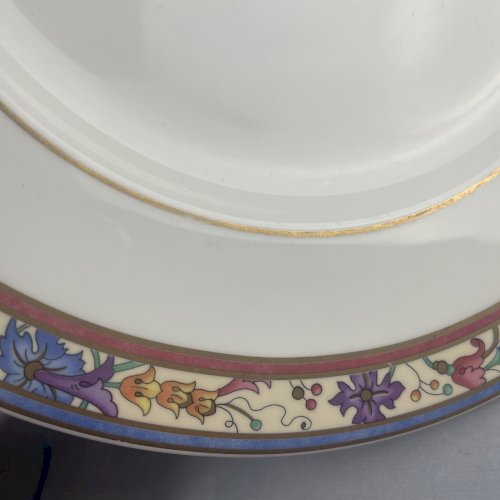 VILLEROY & BOCH plat rond assiette MADELEINE Filet Rouge Ø ~27cm