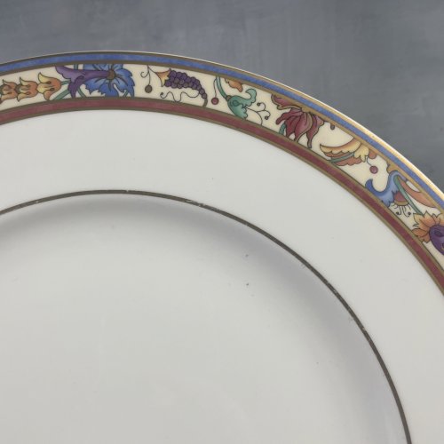 VILLEROY & BOCH plat rond assiette MADELEINE Filet Rouge Ø ~27cm