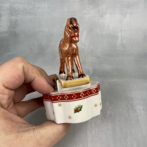 VILLEROY & BOCH Toys Delight figurine cheval roulettes rocking horse déco Noël
