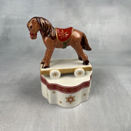VILLEROY & BOCH Toys Delight figurine cheval roulettes rocking horse déco Noël