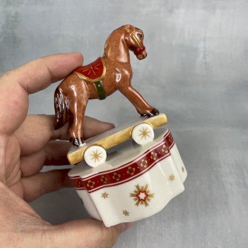VILLEROY & BOCH Toys Delight figurine cheval roulettes rocking horse déco Noël