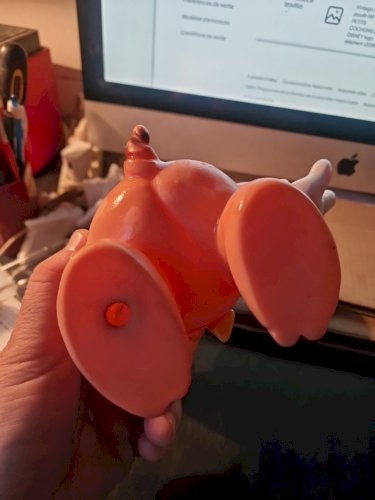 Vintage Ancien pouêt NIF NIF 3 PETITS COCHONS 21 cm  DISNEY logo éléphant LEDRA