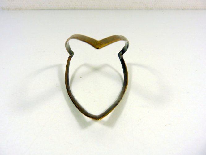 Vintage jonc bracelet esclave en laiton zigzag P - 17,8 grs.