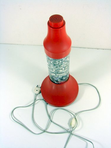 Vintage Lampe Space Age Design Orange à Paillettes Années 1970 H - 43 cm