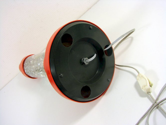 Vintage Lampe Space Age Design Orange à Paillettes Années 1970 H - 43 cm