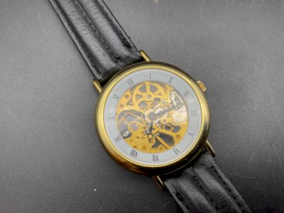 Vintage skeleton mechanical watch