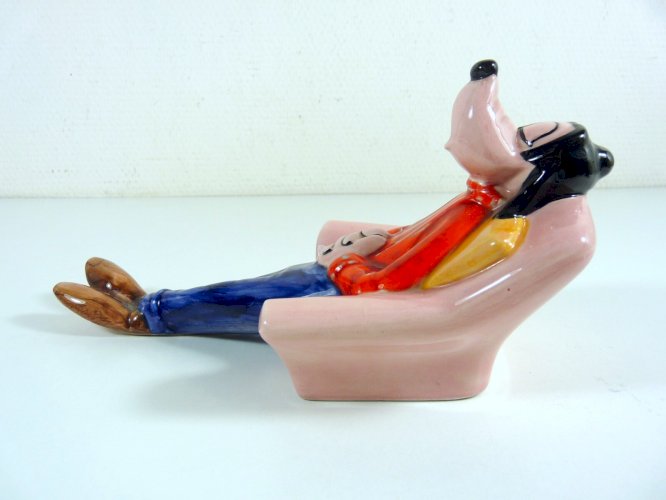 Vintage tirelire faïence Warner Bros Production 1963, signé, L - 25 cm