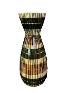 VINTAGE  Vase  diabolo  Faïence de Saint Clément décoration céramique