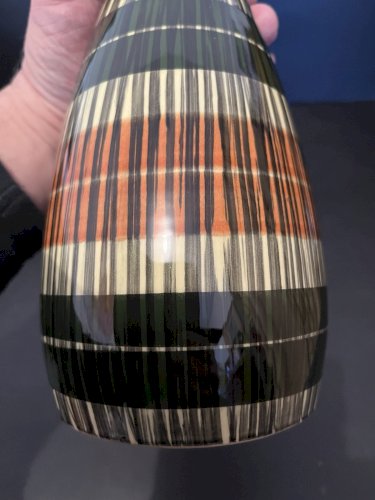 VINTAGE  Vase  diabolo  Faïence de Saint Clément décoration céramique