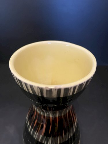 VINTAGE  Vase  diabolo  Faïence de Saint Clément décoration céramique