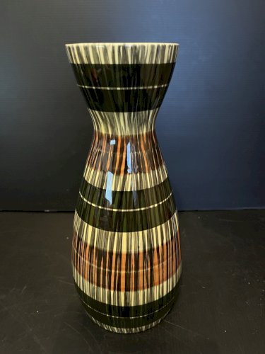 VINTAGE  Vase  diabolo  Faïence de Saint Clément décoration céramique