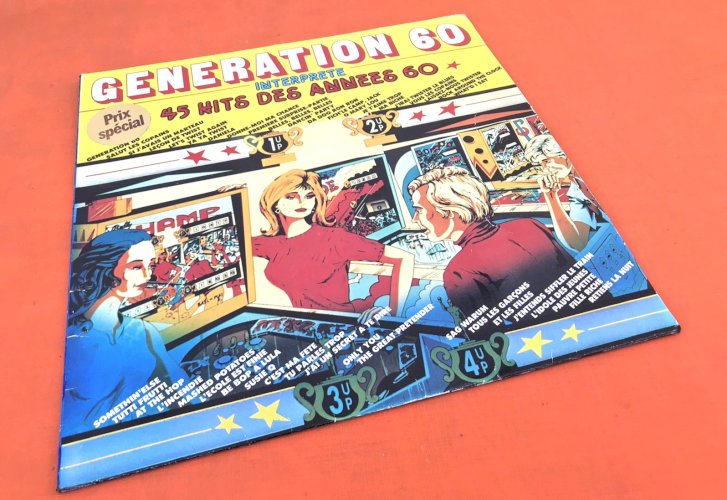 Vinyle 33 tours  Génération 60 interprète 45 Hits des années 60 45 Hits  (1981) CBS 855000   