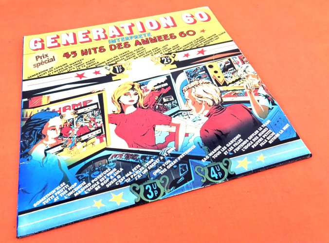 Vinyle 33 tours  Génération 60 interprète 45 Hits des années 60 45 Hits  (1981) CBS 855000   