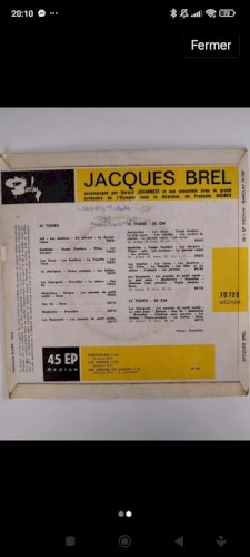 Vinyle 45 tours Jacques Brel
