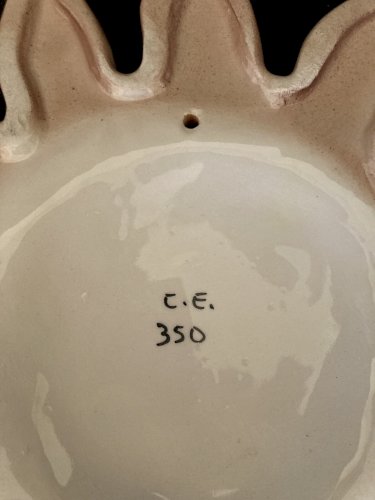 Visage Soleil céramique émaillée  murale décoration vintage