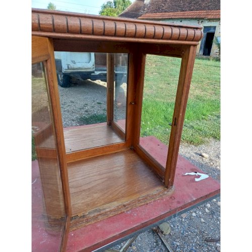 Vitrine Année 30 Bois Vitres Bisautées