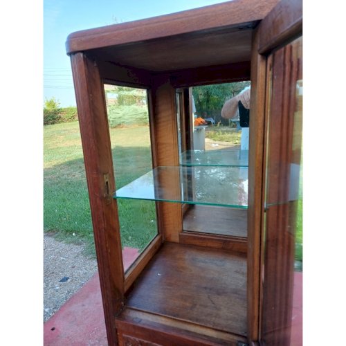 Vitrine Année 30 Bois Vitres Bisautées