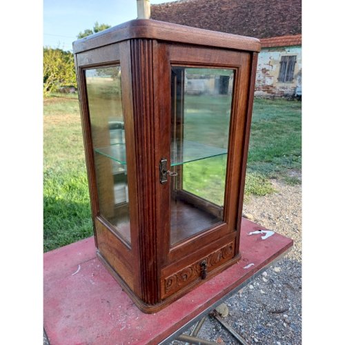 Vitrine Année 30 Bois Vitres Bisautées