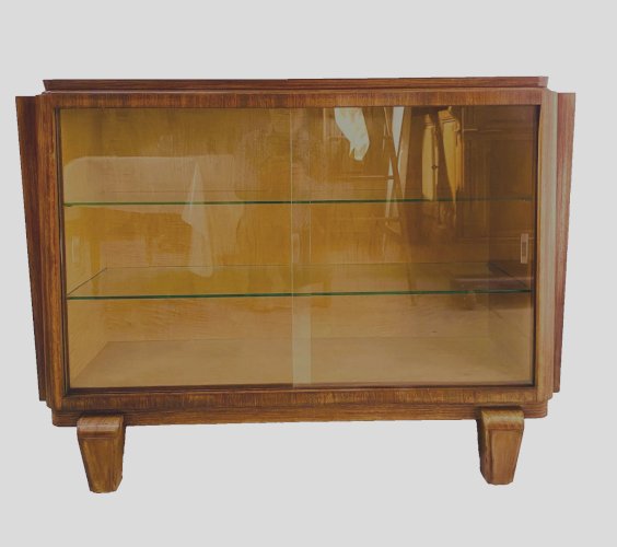 Vitrine Art Déco en acajou et placage XX siècle
