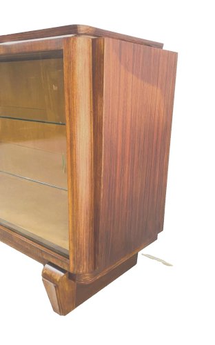Vitrine Art Déco en acajou et placage XX siècle