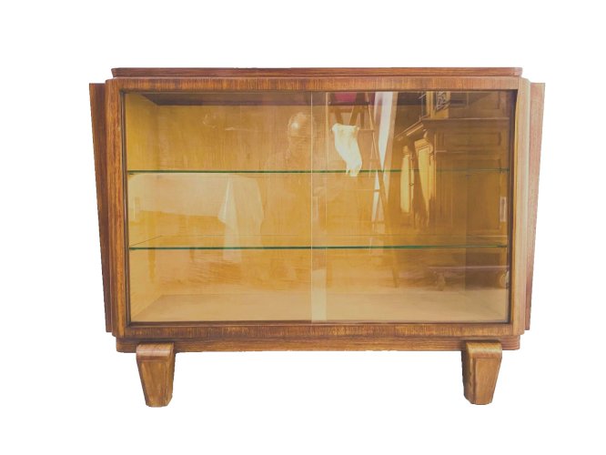 Vitrine Art Déco en acajou et placage XX siècle