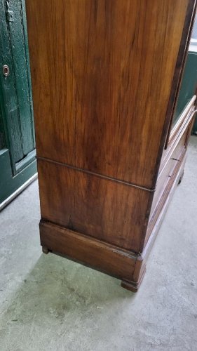 VITRINE BIBLIOTHEQUE 1 PORTE EN NOYER DU XIX ème SIECLE