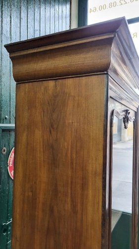 VITRINE BIBLIOTHEQUE 1 PORTE EN NOYER DU XIX ème SIECLE