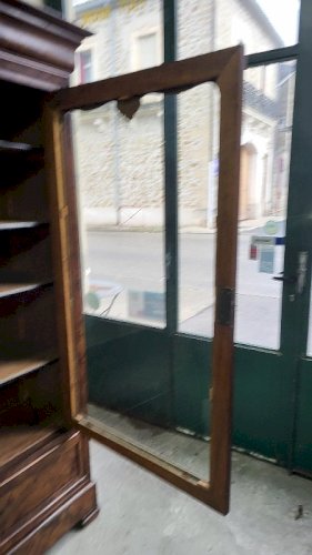 VITRINE BIBLIOTHEQUE 1 PORTE EN NOYER DU XIX ème SIECLE