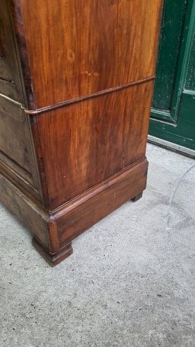 VITRINE BIBLIOTHEQUE 1 PORTE EN NOYER DU XIX ème SIECLE