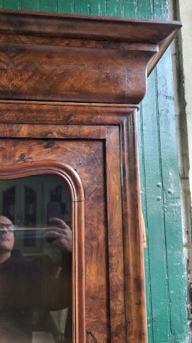 VITRINE BIBLIOTHEQUE 1 PORTE EN NOYER DU XIX ème SIECLE