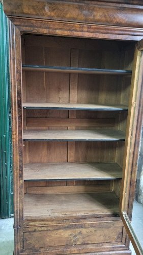 VITRINE BIBLIOTHEQUE 1 PORTE EN NOYER DU XIX ème SIECLE