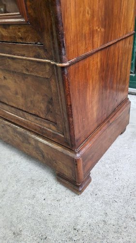 VITRINE BIBLIOTHEQUE 1 PORTE EN NOYER DU XIX ème SIECLE