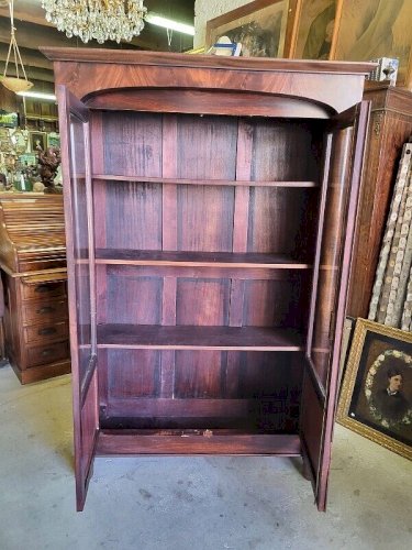 VITRINE BIBLIOTHEQUE EMPIRE EN ACAJOU