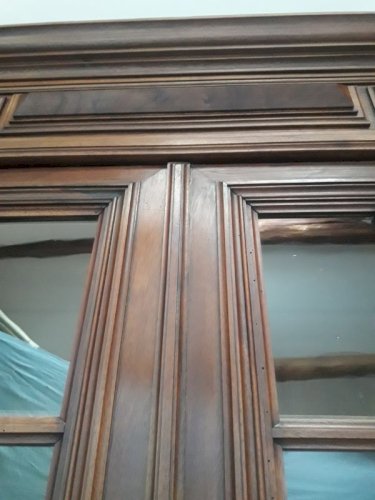 Vitrine bibliothèque H234 noyer XIX°