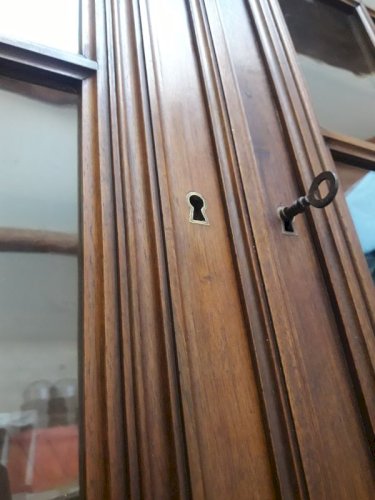Vitrine bibliothèque H234 noyer XIX°