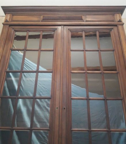 Vitrine bibliothèque H234 noyer XIX°