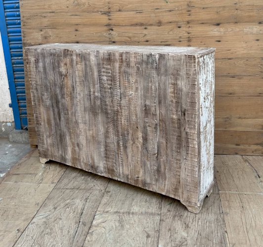 Vitrine en teck birman avec portes coulissantes