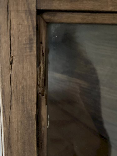 Vitrine murale ancienne en bois