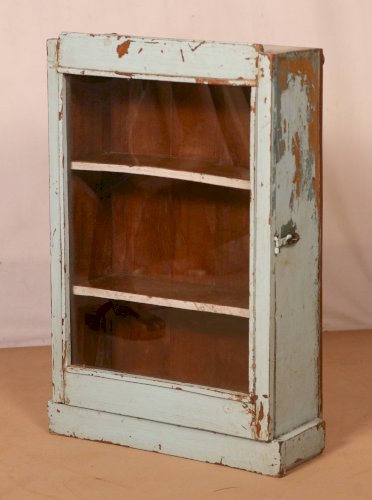 Vitrine murale Art déco en teck birman