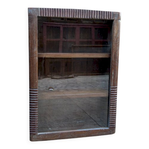 Vitrine murale art déco en teck birman