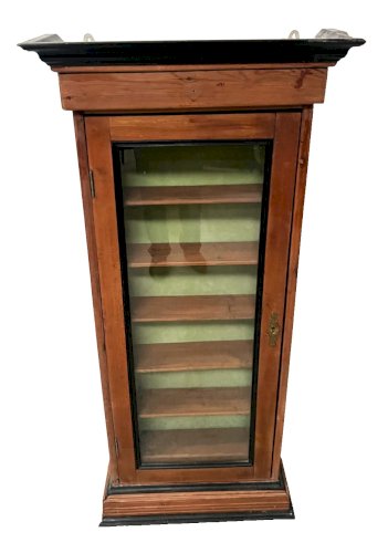 Vitrine murale de style Louis Philippe en bois naturel XIX siècle