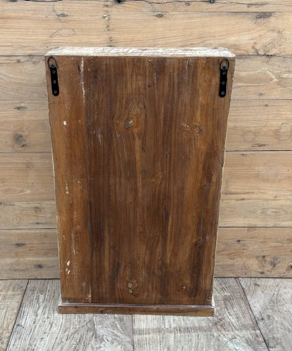 Vitrine murale en teck birman avec patine dorigine