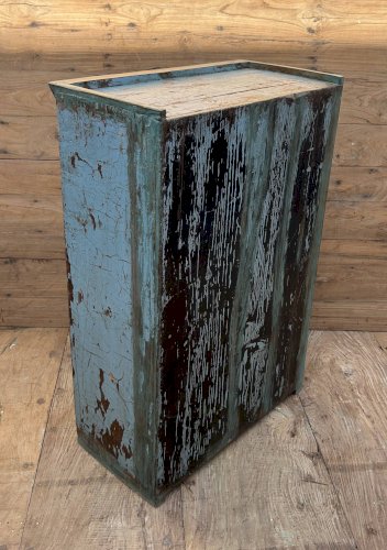 Vitrine murale en teck birman avec patine dorigine