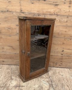 Vitrine murale en teck birman