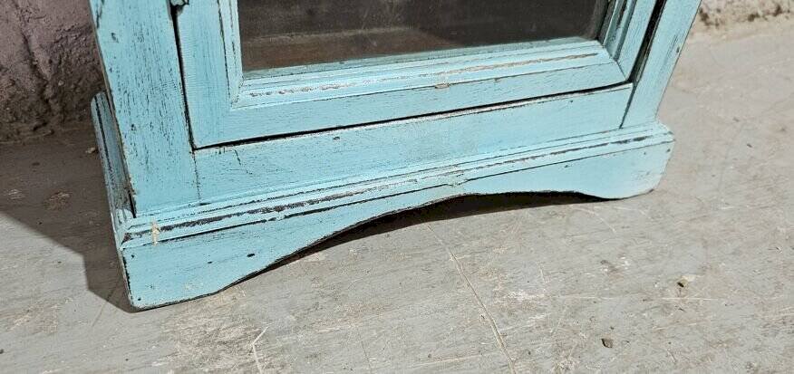Vitrine murale en teck birman