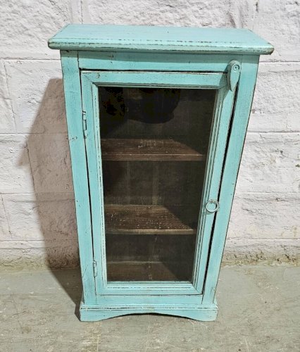 Vitrine murale en teck birman