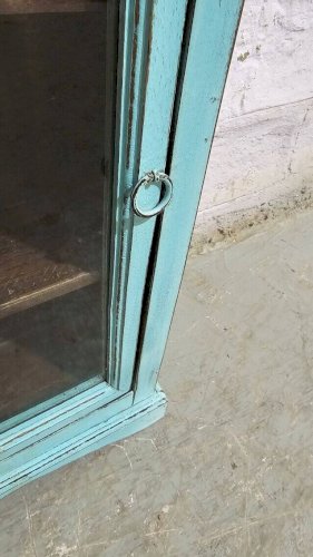 Vitrine murale en teck birman