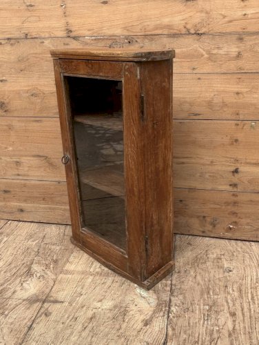 Vitrine murale en teck birman