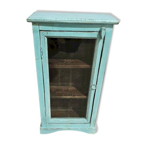 Vitrine murale en teck birman