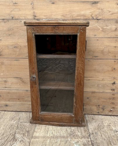 Vitrine murale en teck birman